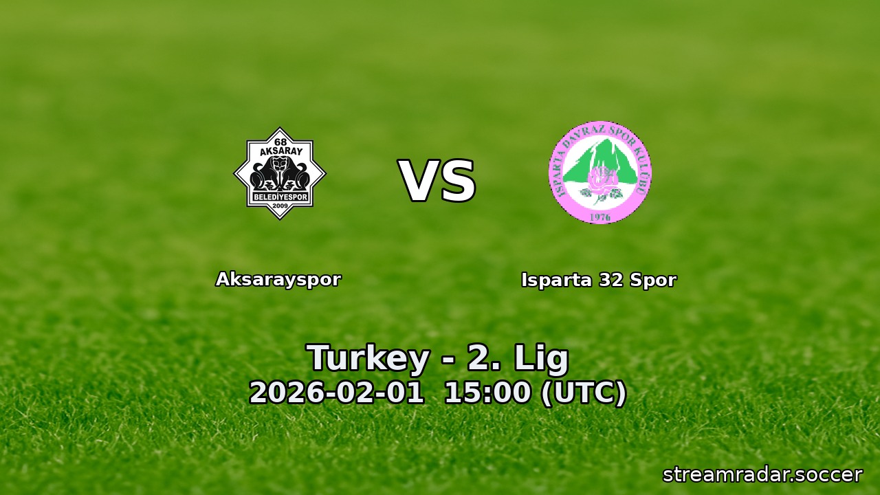 Aksarayspor vs Isparta 32 Spor