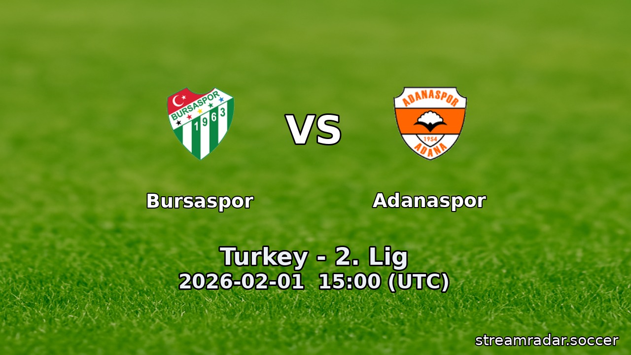 Bursaspor vs Adanaspor