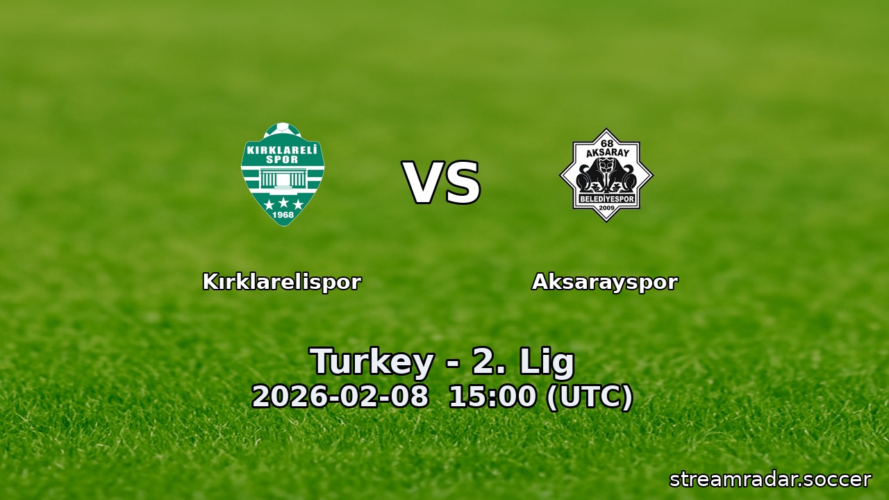 Kırklarelispor vs Aksarayspor