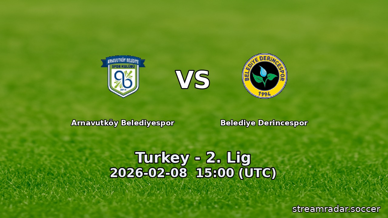 Arnavutköy Belediyespor vs Belediye Derincespor