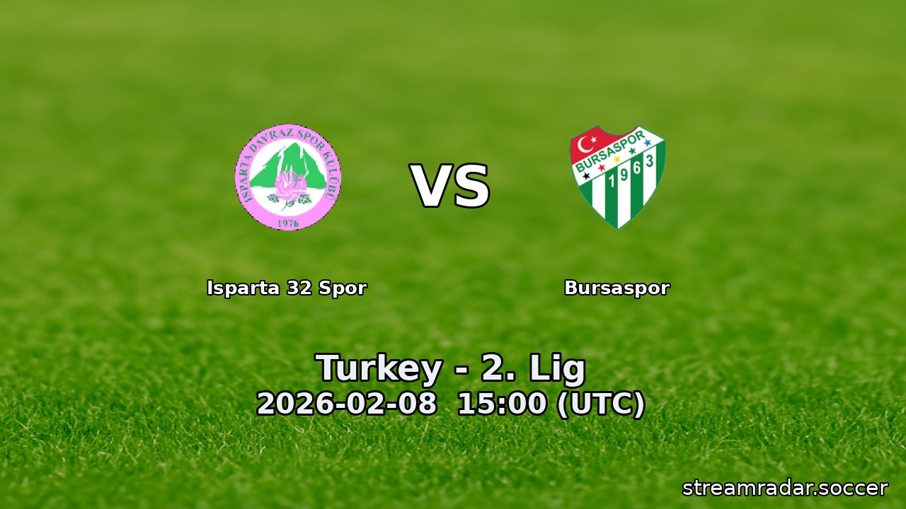 Isparta 32 Spor vs Bursaspor