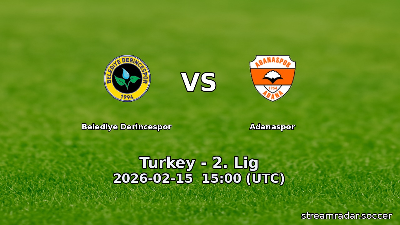 Belediye Derincespor vs Adanaspor