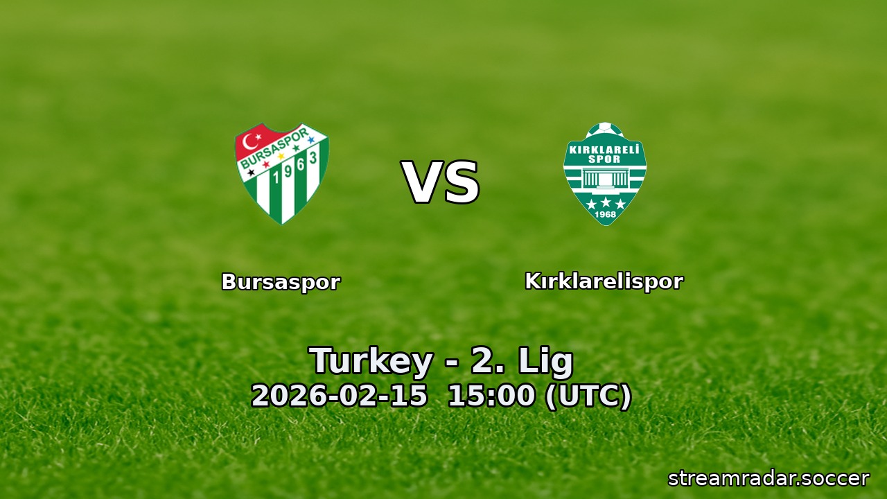 Bursaspor vs Kırklarelispor