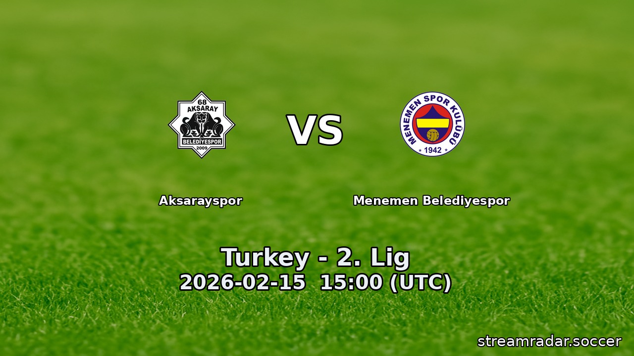 Aksarayspor vs Menemen Belediyespor