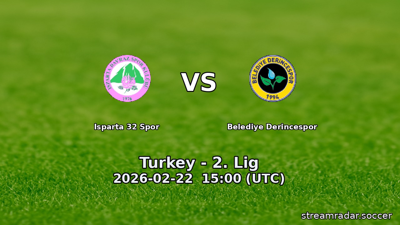 Isparta 32 Spor vs Belediye Derincespor