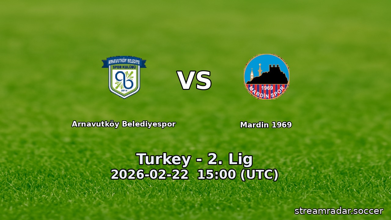 Arnavutköy Belediyespor vs Mardin 1969