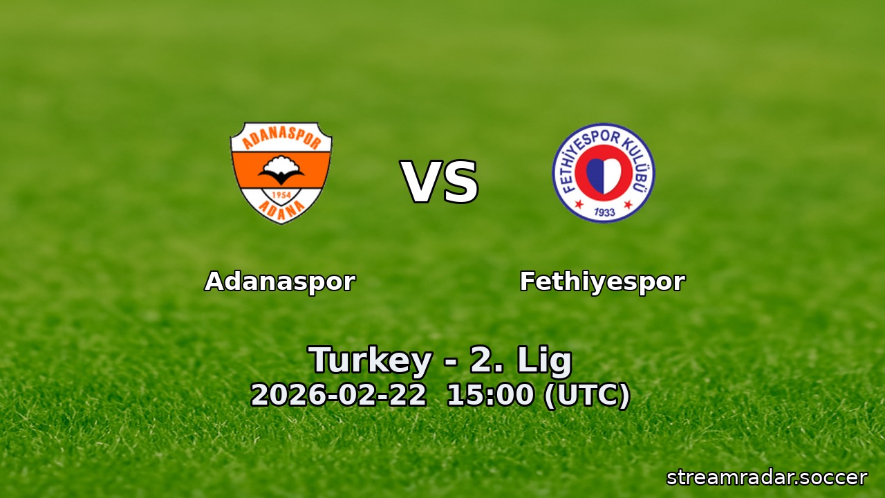 Adanaspor vs Fethiyespor