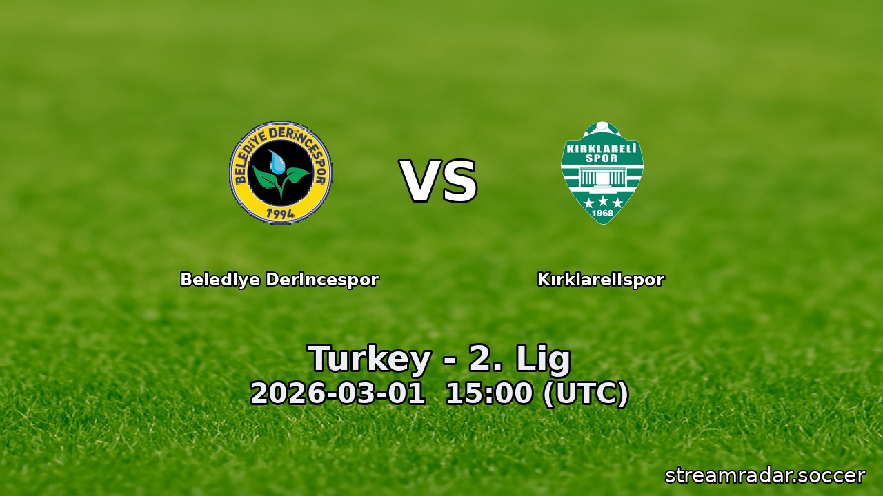 Belediye Derincespor vs Kırklarelispor