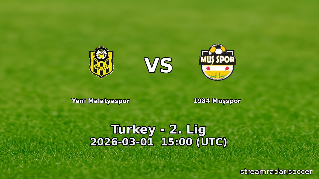 Yeni Malatyaspor vs 1984 Muşspor