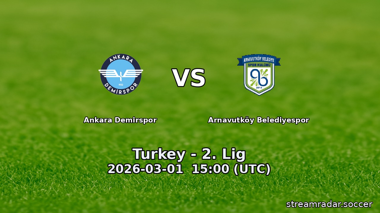 Ankara Demirspor vs Arnavutköy Belediyespor