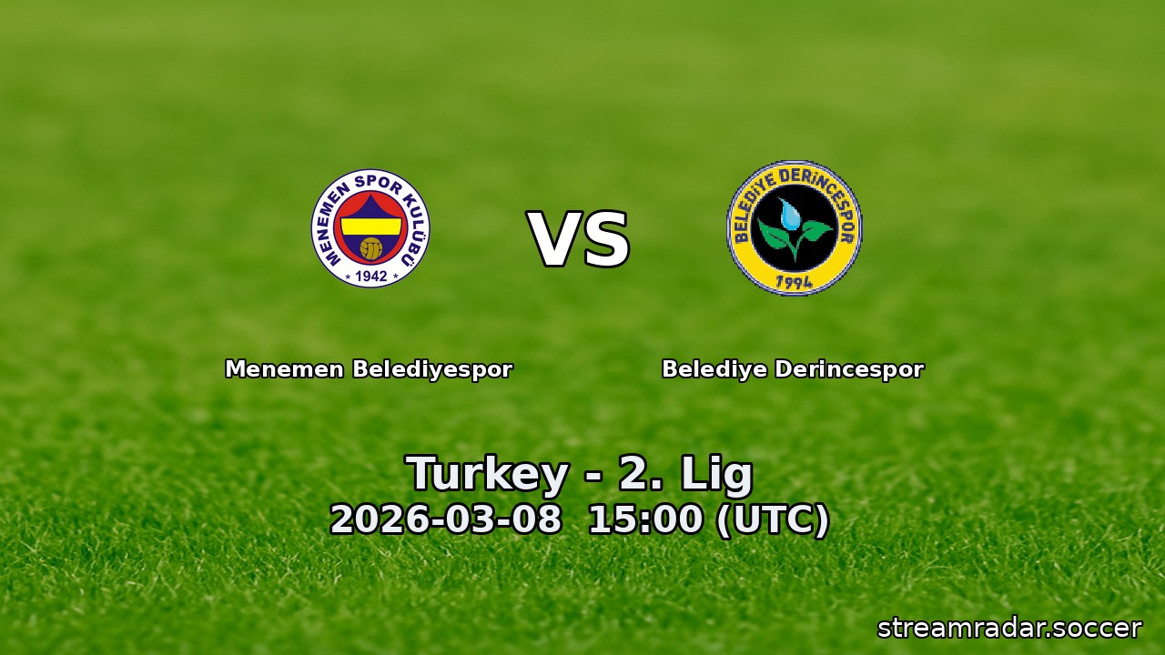 Menemen Belediyespor vs Belediye Derincespor