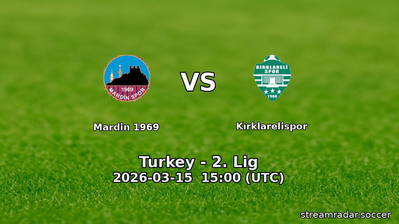 Mardin 1969 vs Kırklarelispor