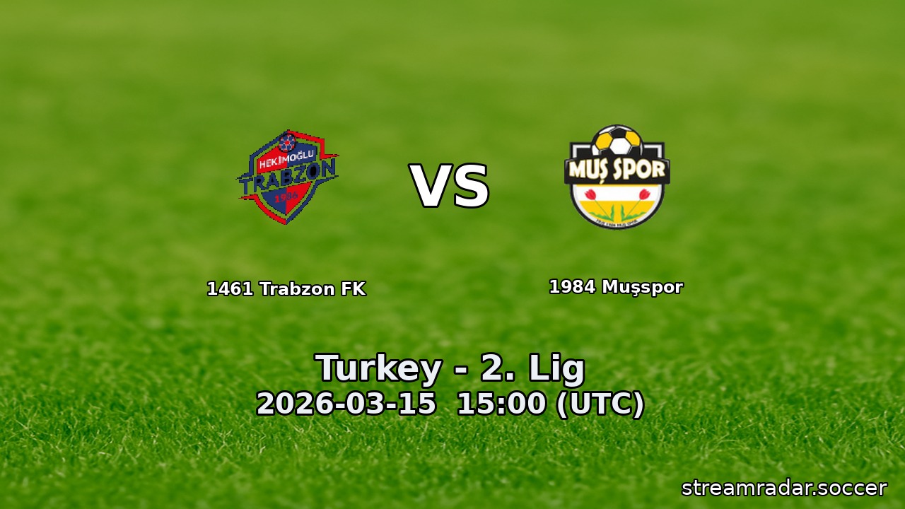 1461 Trabzon FK vs 1984 Muşspor