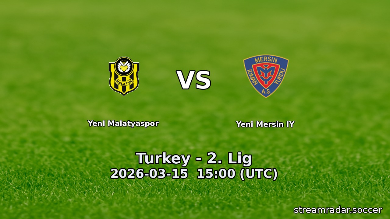 Yeni Malatyaspor vs Yeni Mersin IY