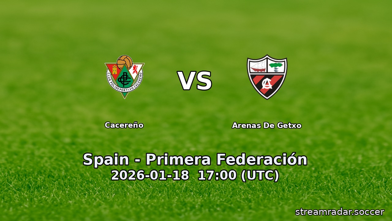 Cacereño vs Arenas De Getxo