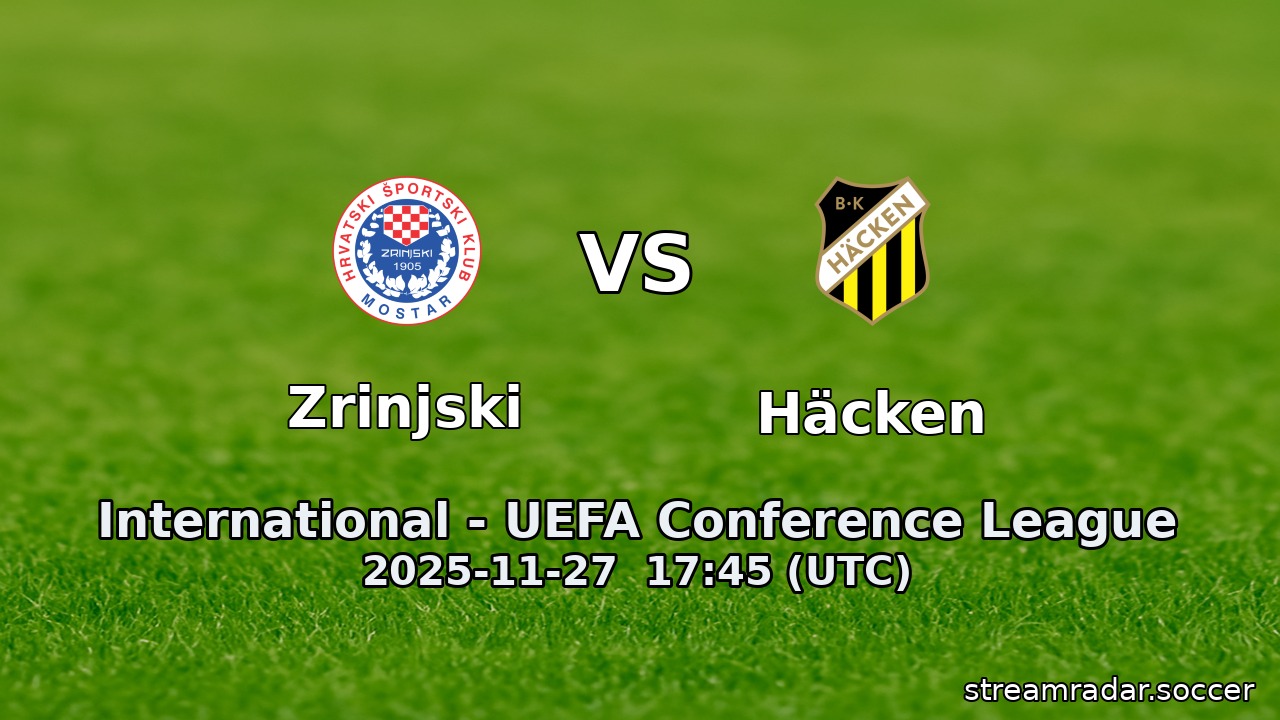 Zrinjski vs Häcken