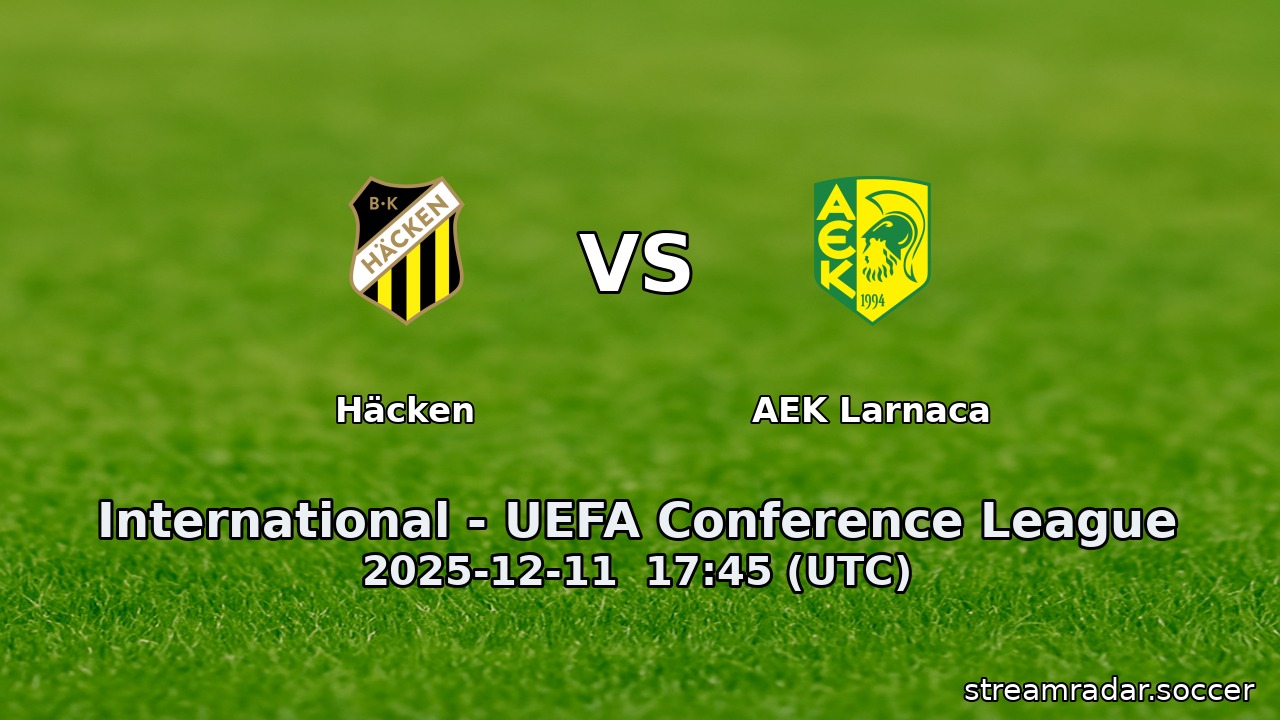 Häcken vs AEK Larnaca