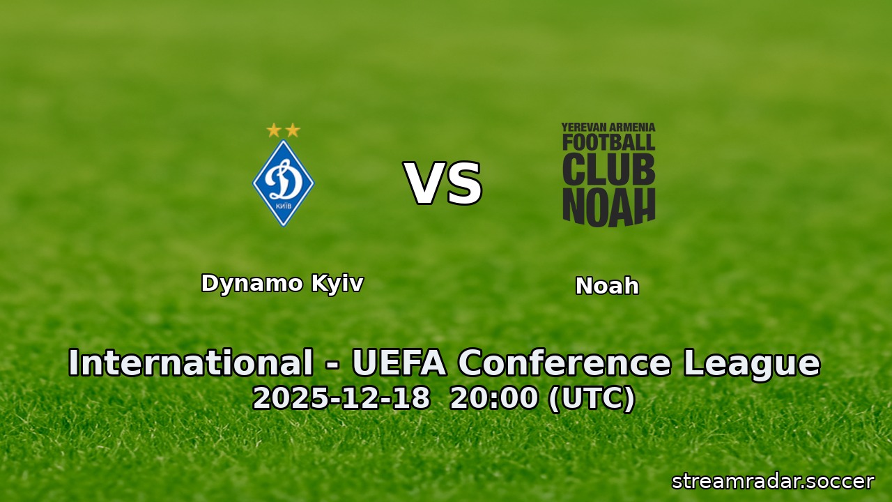 Dynamo Kyiv vs Noah