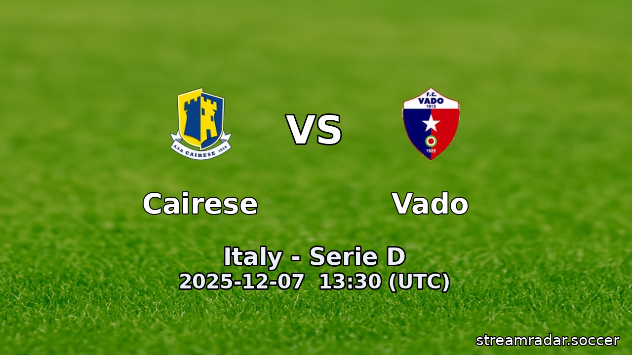 Cairese vs Vado