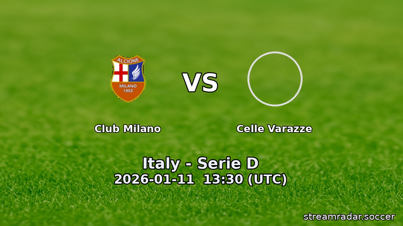 Club Milano vs Celle Varazze