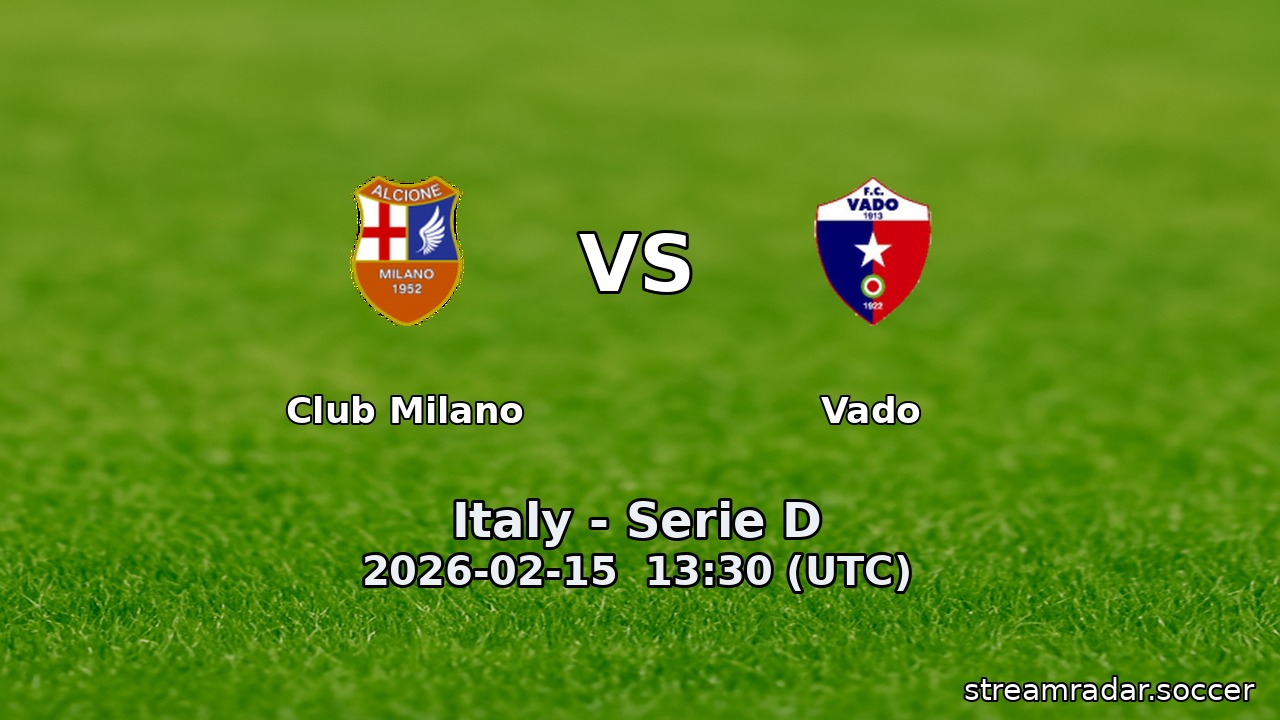 Club Milano vs Vado