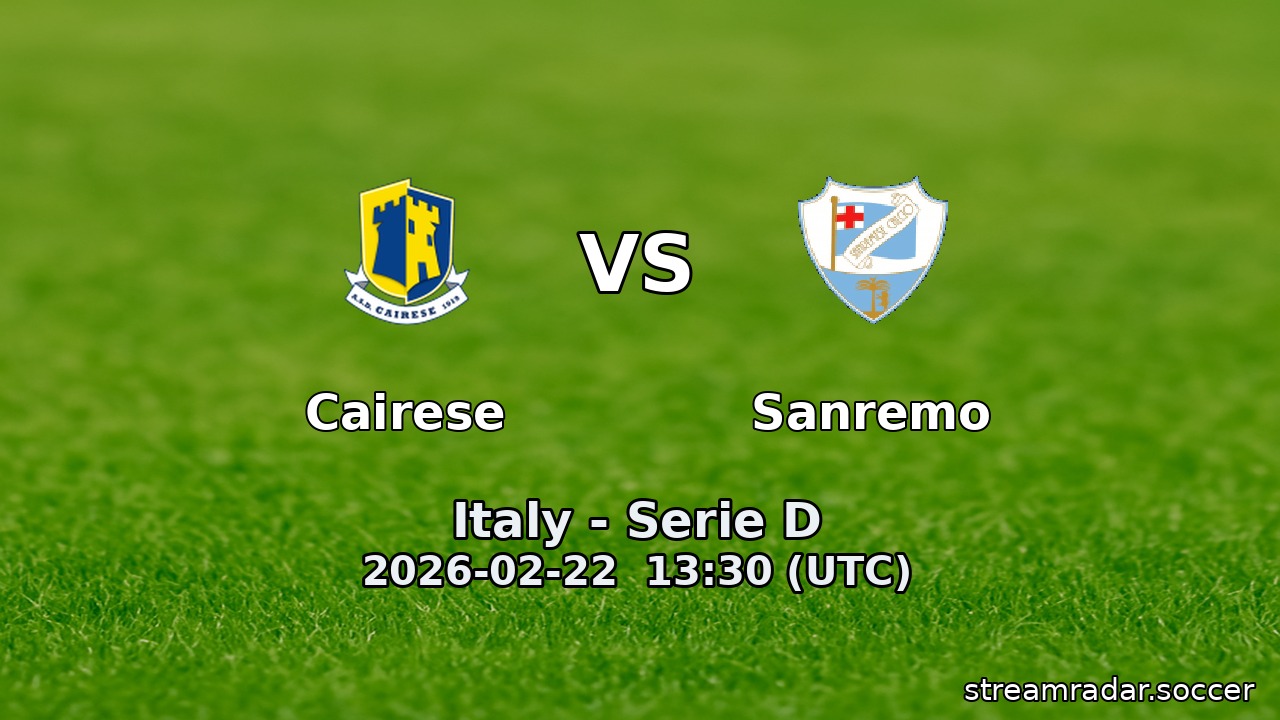 Cairese vs Sanremo