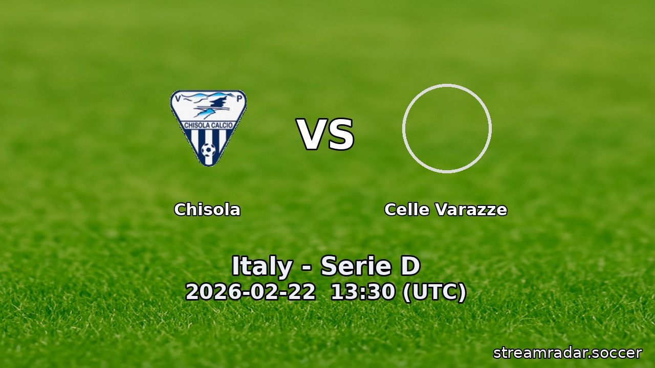 Chisola vs Celle Varazze