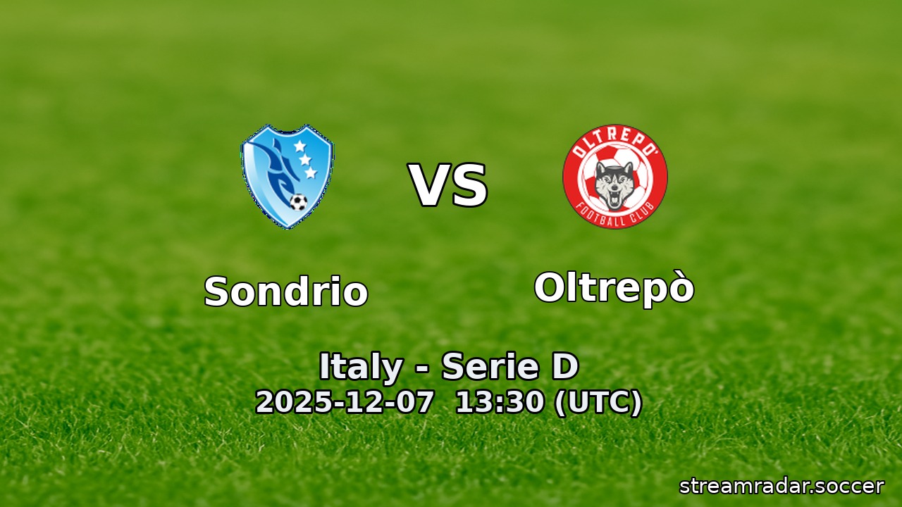 Sondrio vs Oltrepò