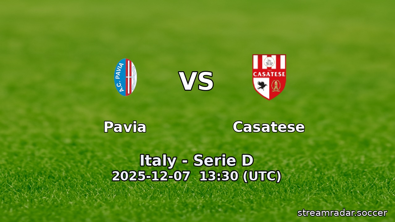 Pavia vs Casatese