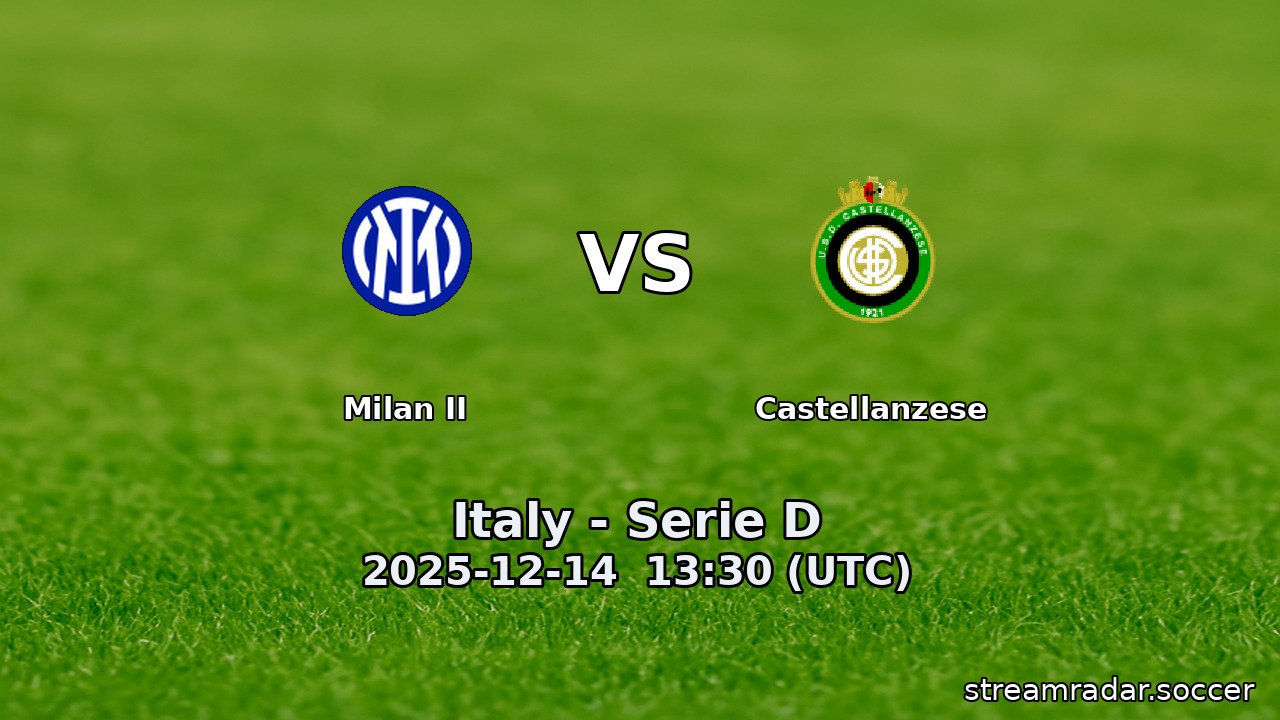 Milan II vs Castellanzese
