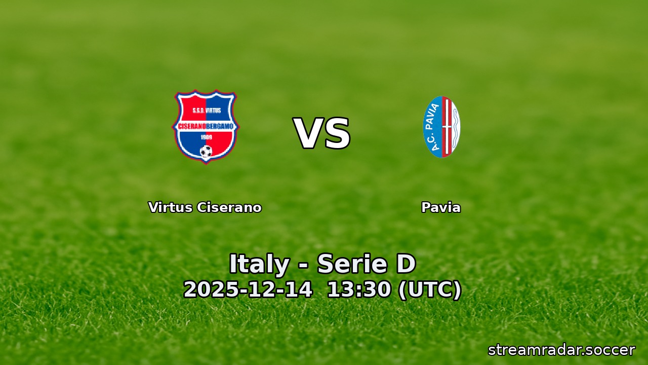 Virtus Ciserano vs Pavia