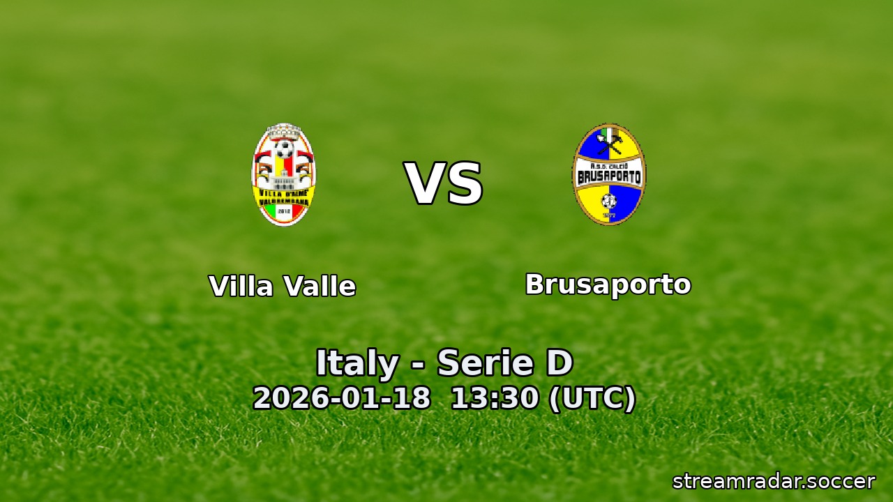 Villa Valle vs Brusaporto