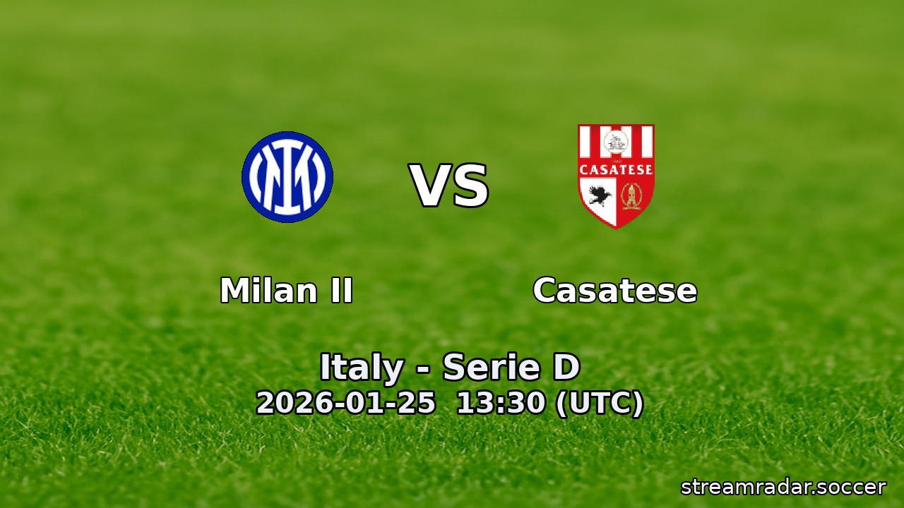Milan II vs Casatese
