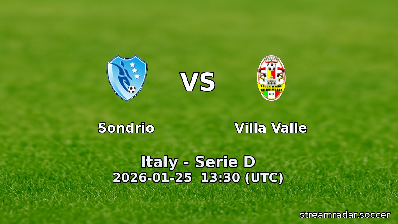 Sondrio vs Villa Valle