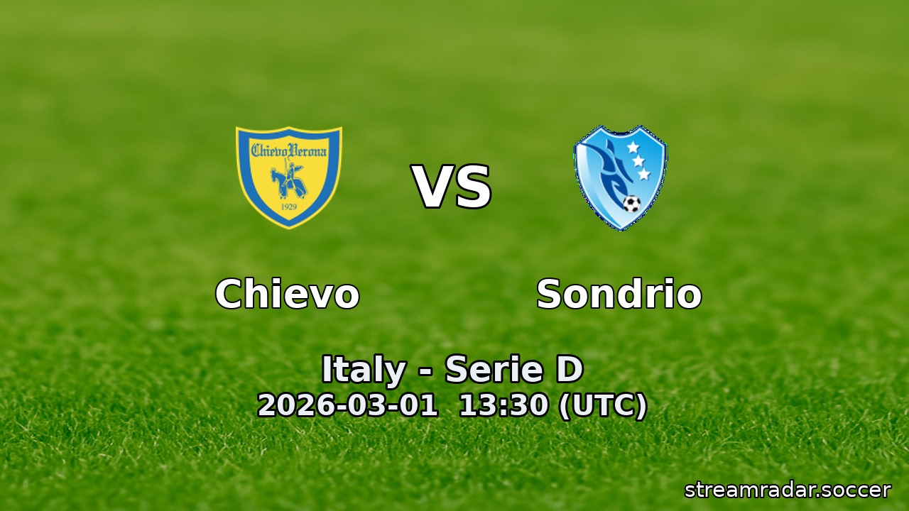 Chievo vs Sondrio