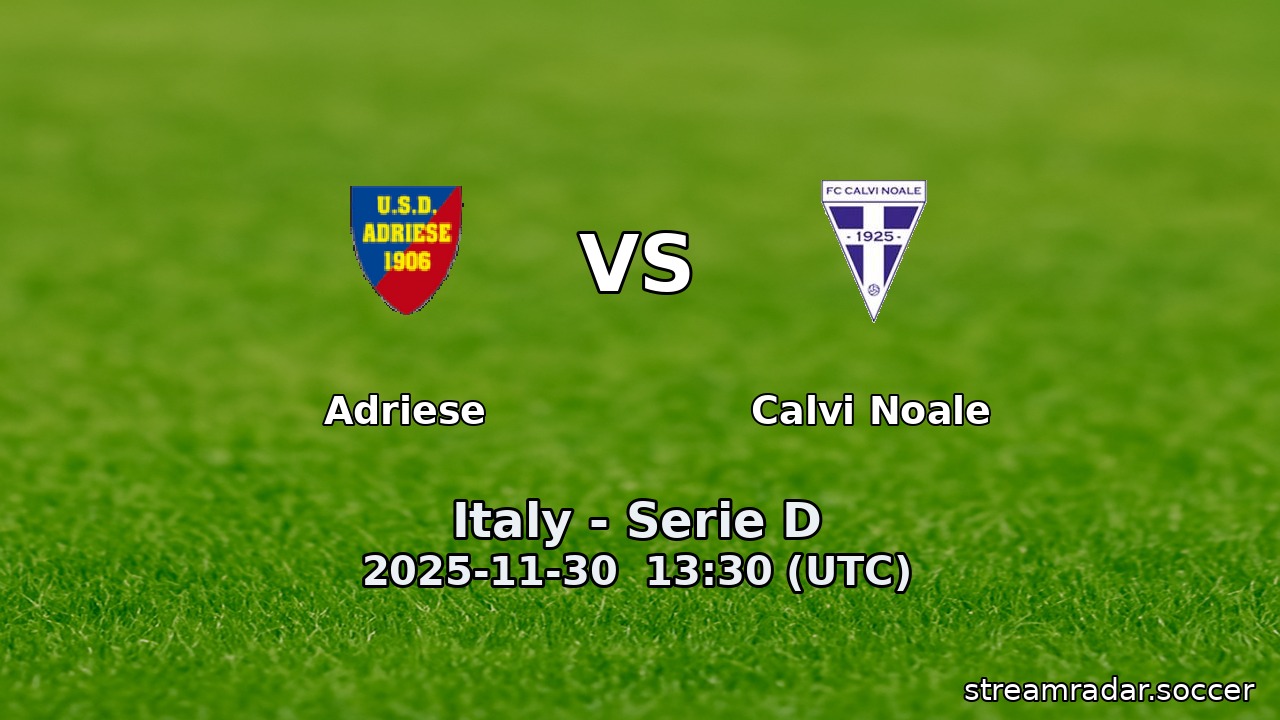 Adriese vs Calvi Noale