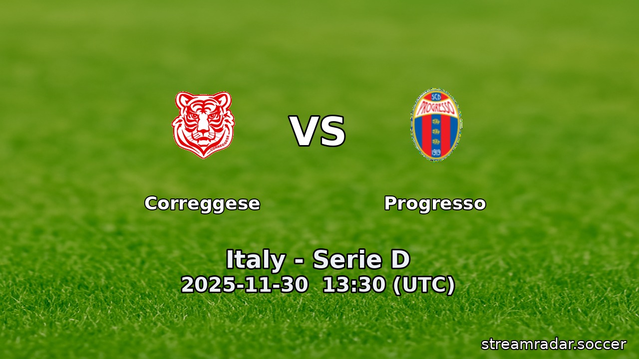 Correggese vs Progresso