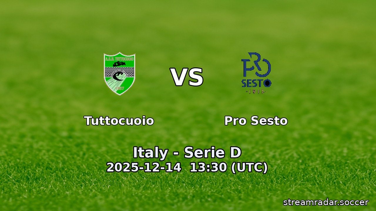 Tuttocuoio vs Pro Sesto