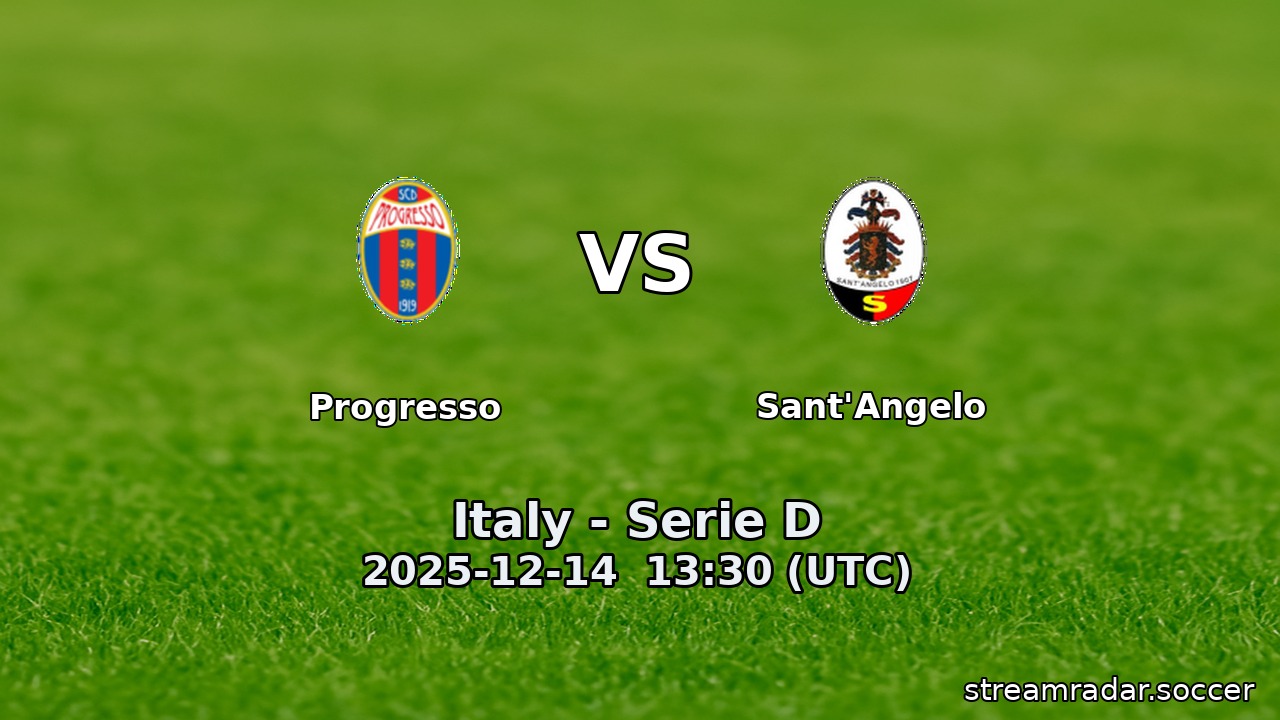 Progresso vs Sant'Angelo