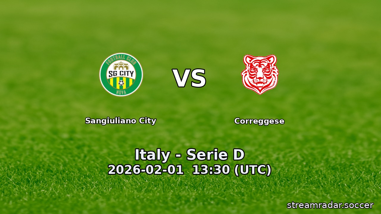 Sangiuliano City vs Correggese