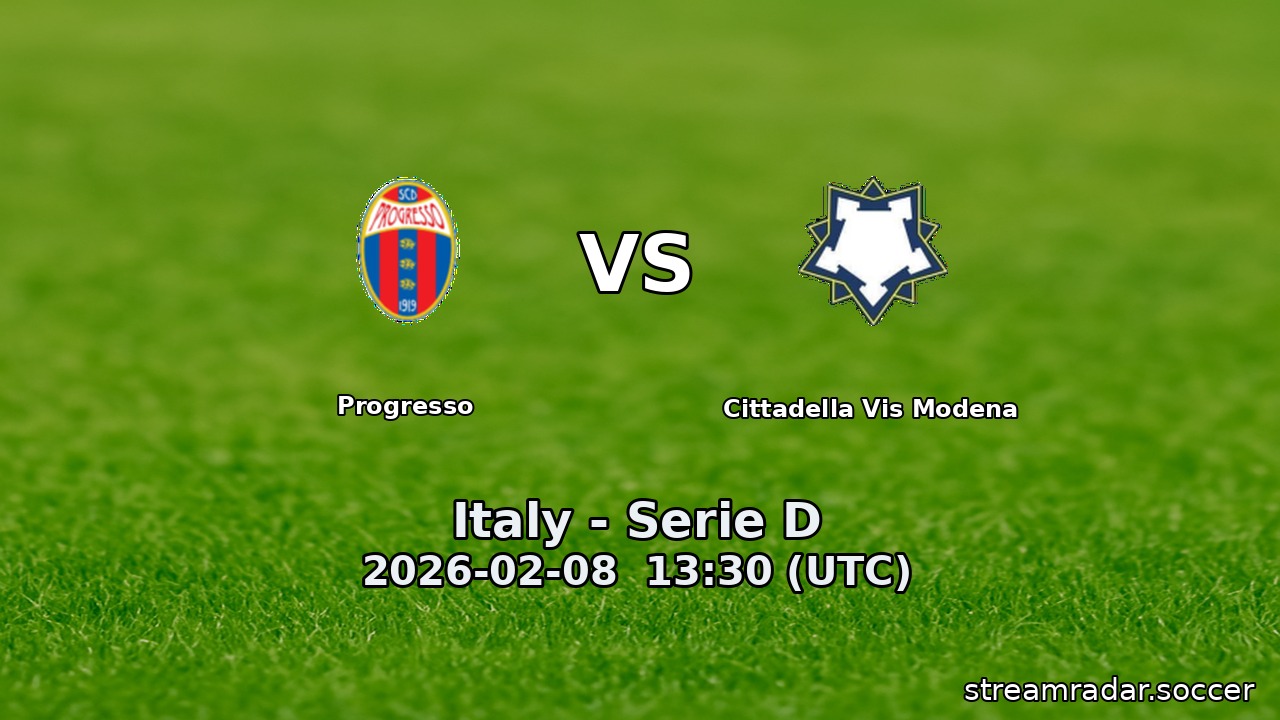 Progresso vs Cittadella Vis Modena