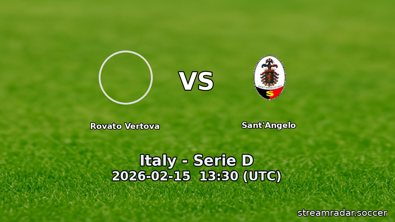 Rovato Vertova vs Sant'Angelo