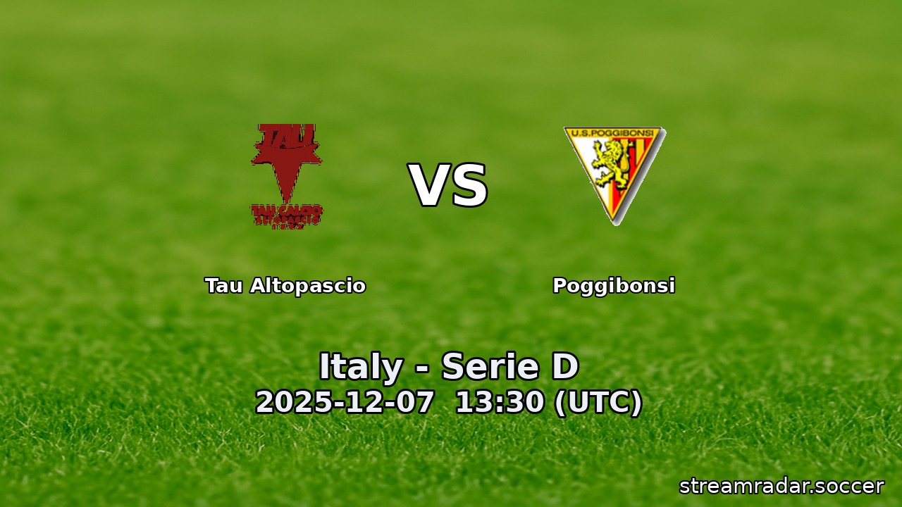 Tau Altopascio vs Poggibonsi