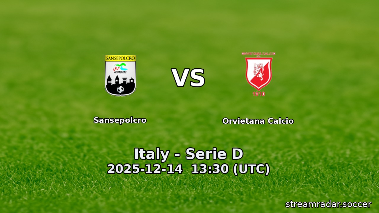 Sansepolcro vs Orvietana Calcio