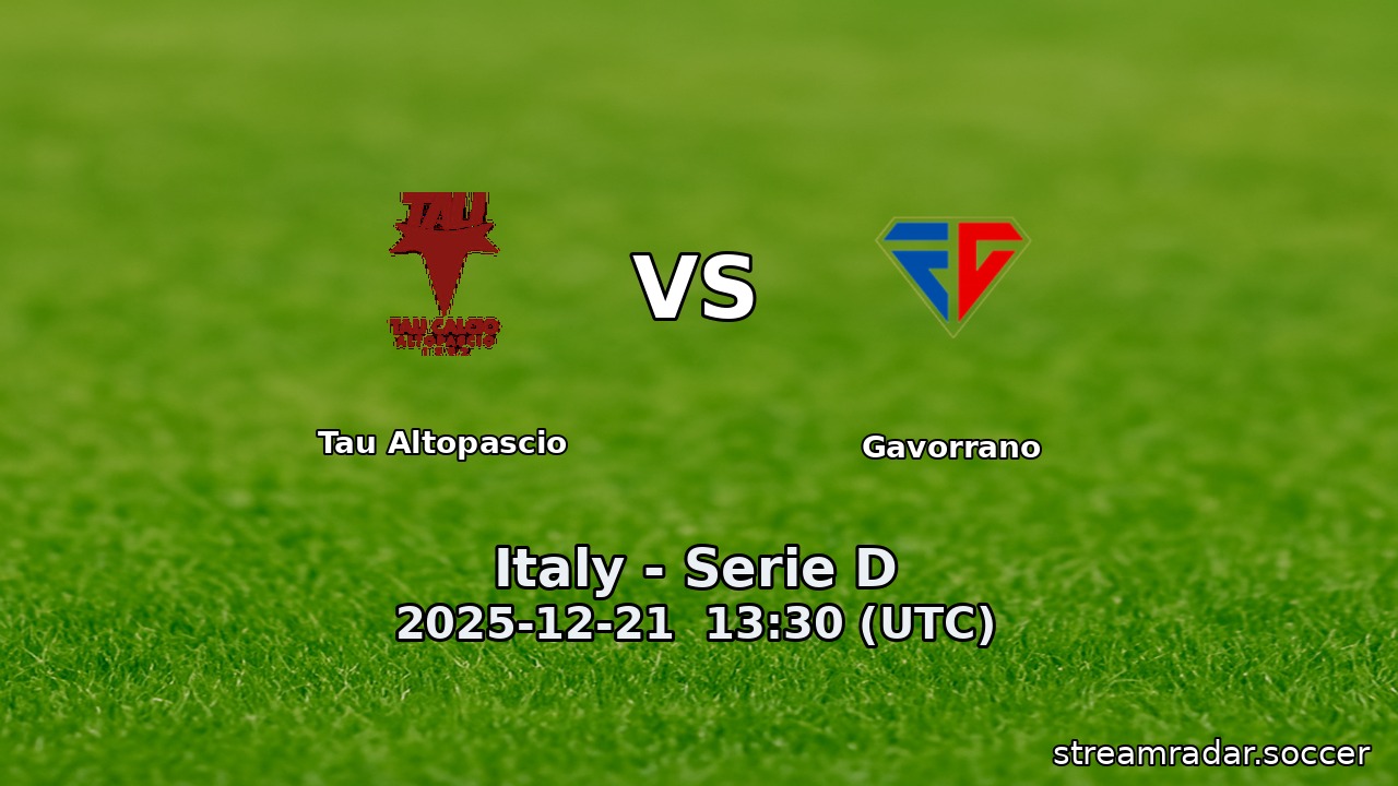 Tau Altopascio vs Gavorrano