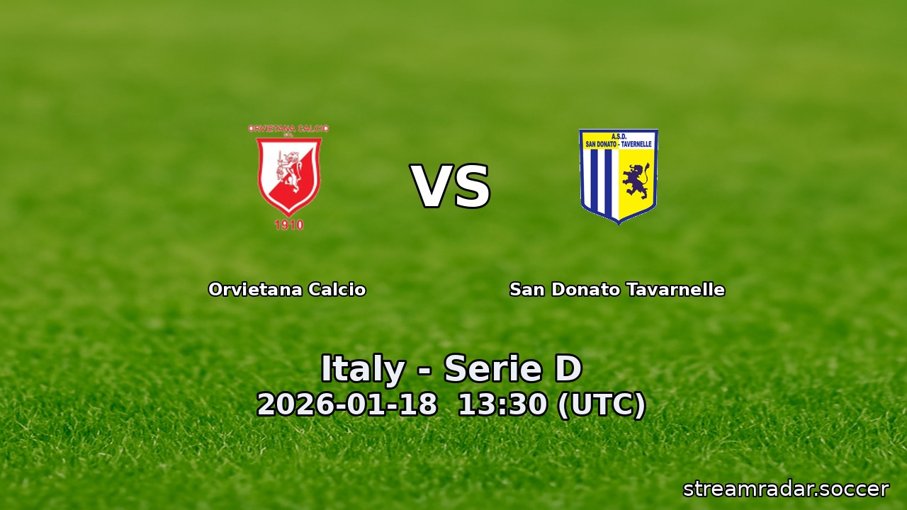 Orvietana Calcio vs San Donato Tavarnelle