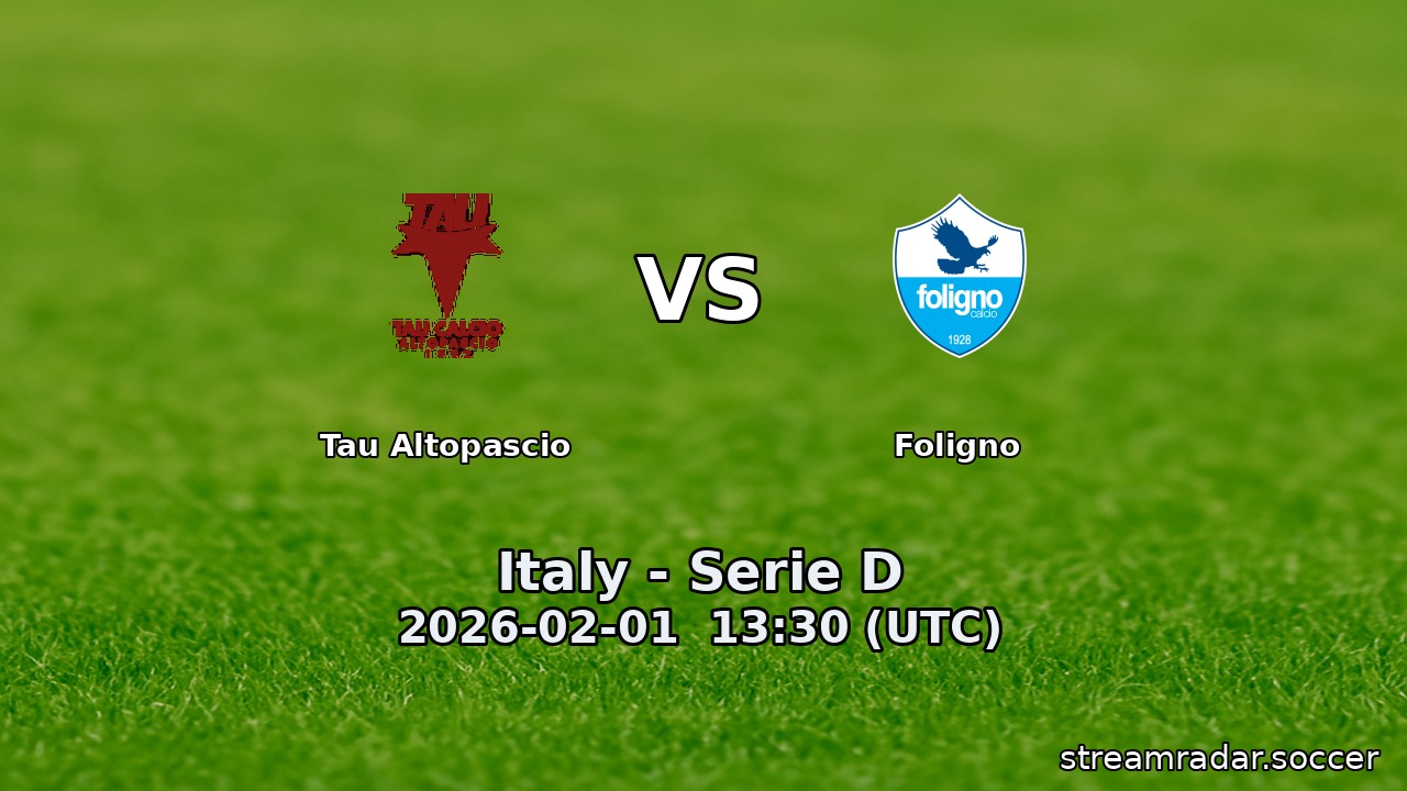 Tau Altopascio vs Foligno