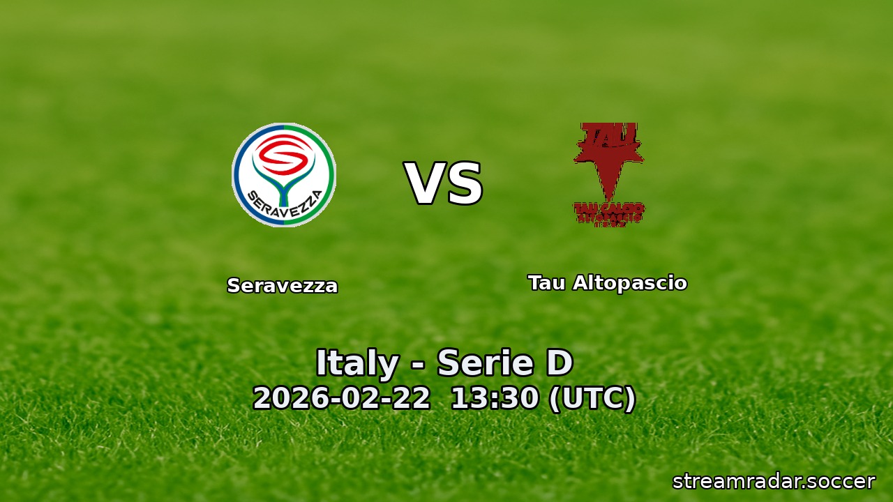 Seravezza vs Tau Altopascio