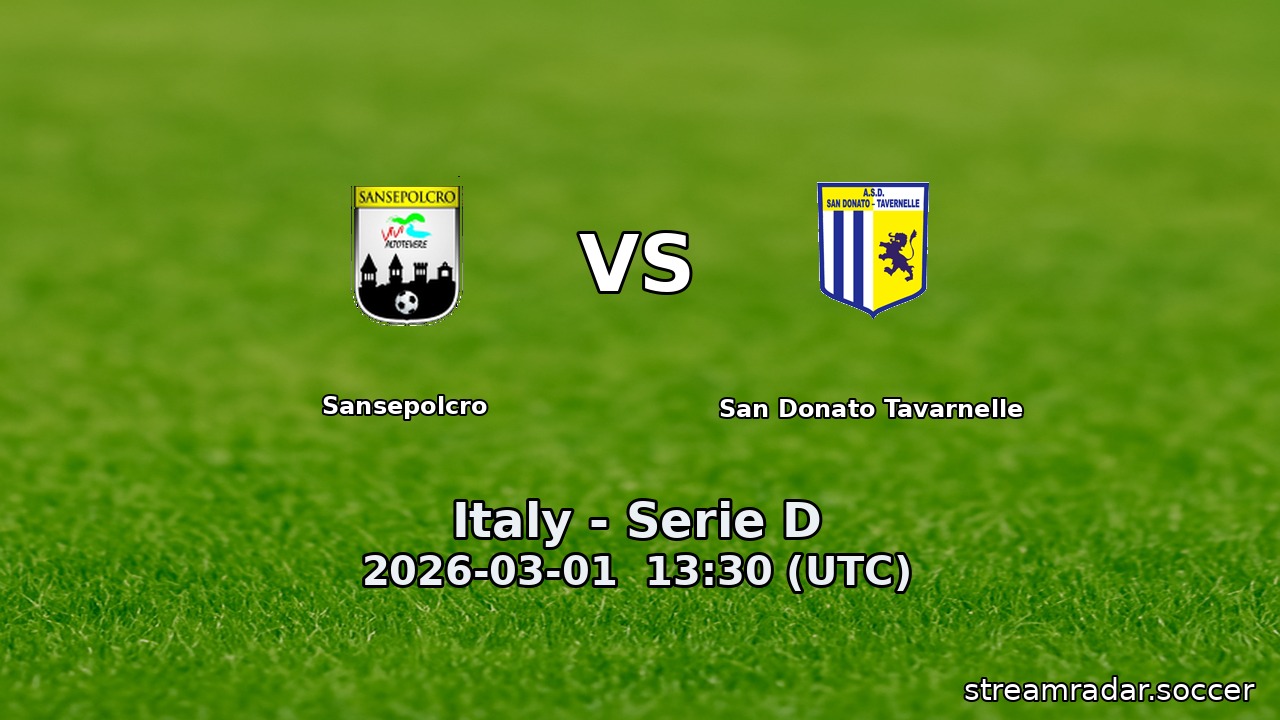 Sansepolcro vs San Donato Tavarnelle