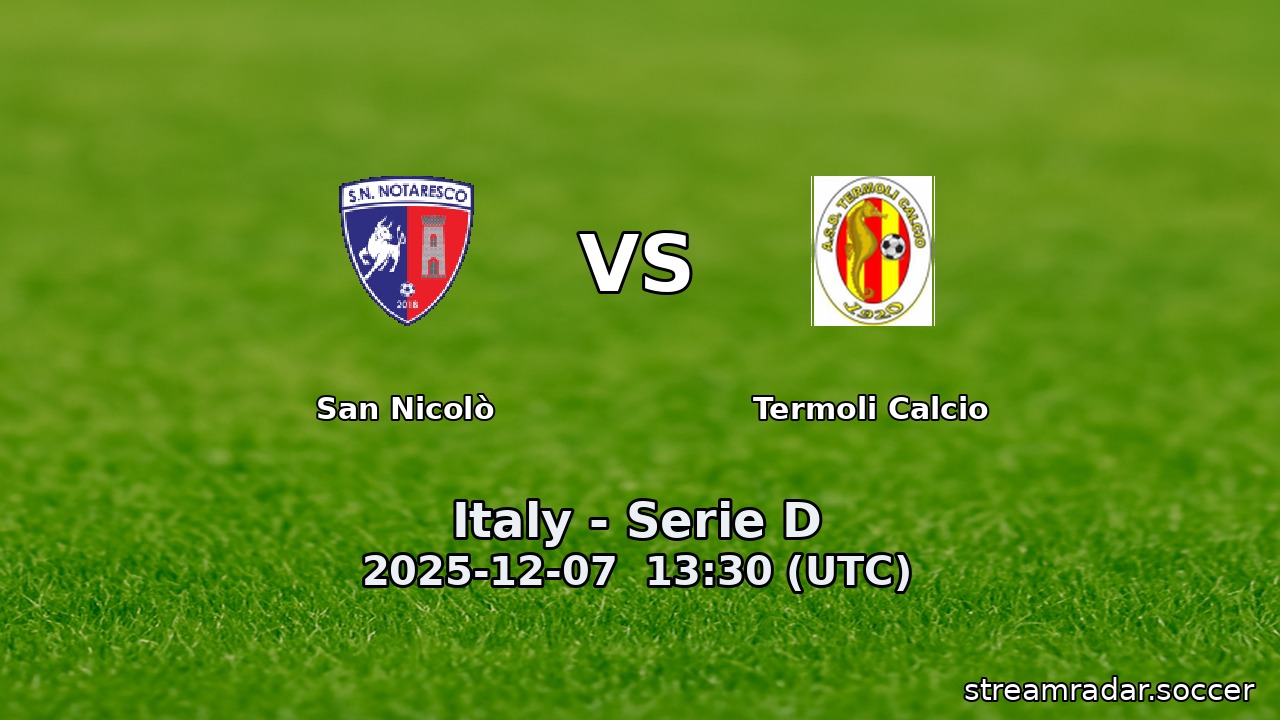 San Nicolò vs Termoli Calcio